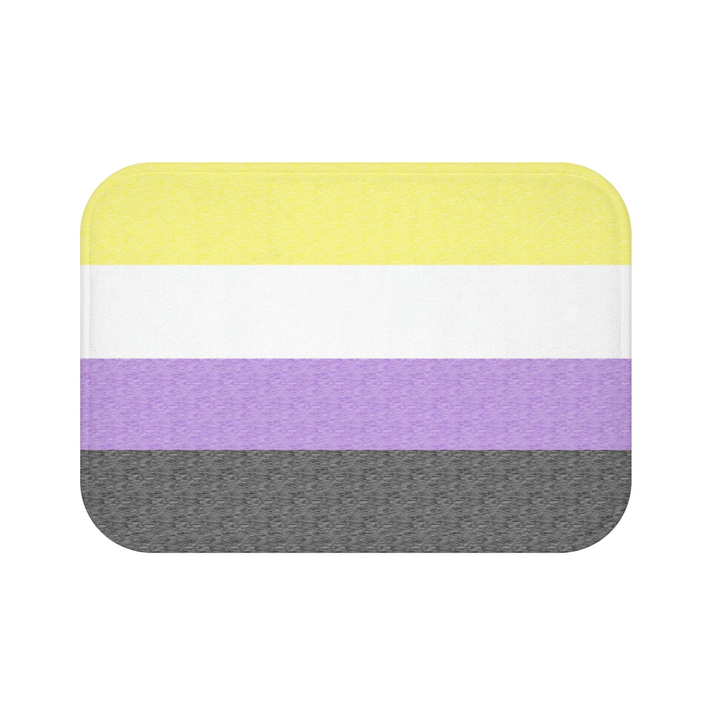 Non-Binary Flag Bath Mat, pencil crayon colours