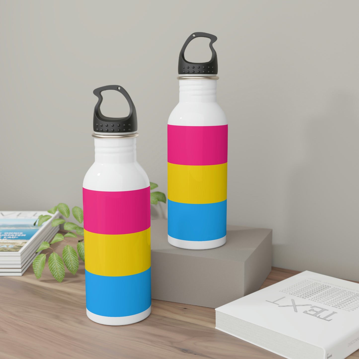 Pansexual Pride Flag Stainless Steel Water Bottle