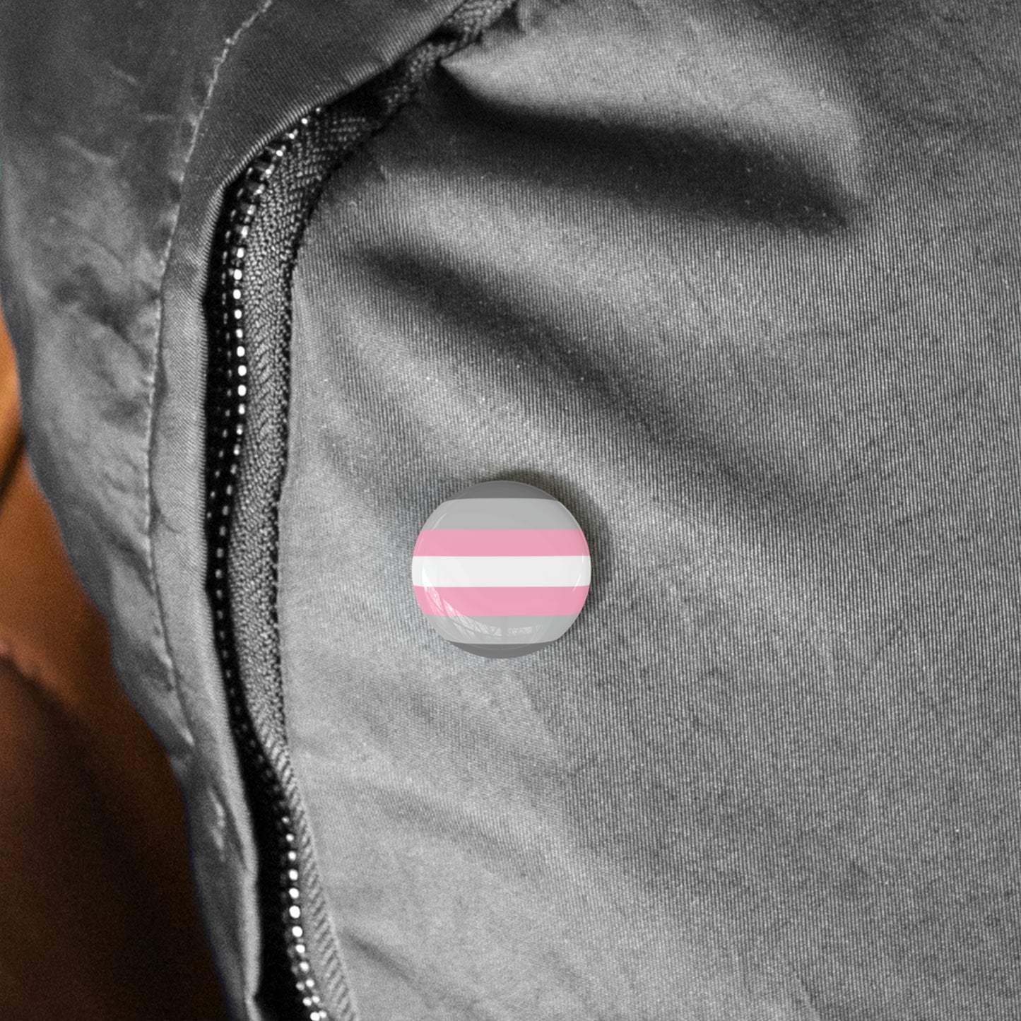 Demigirl Pride Flag Round Pins