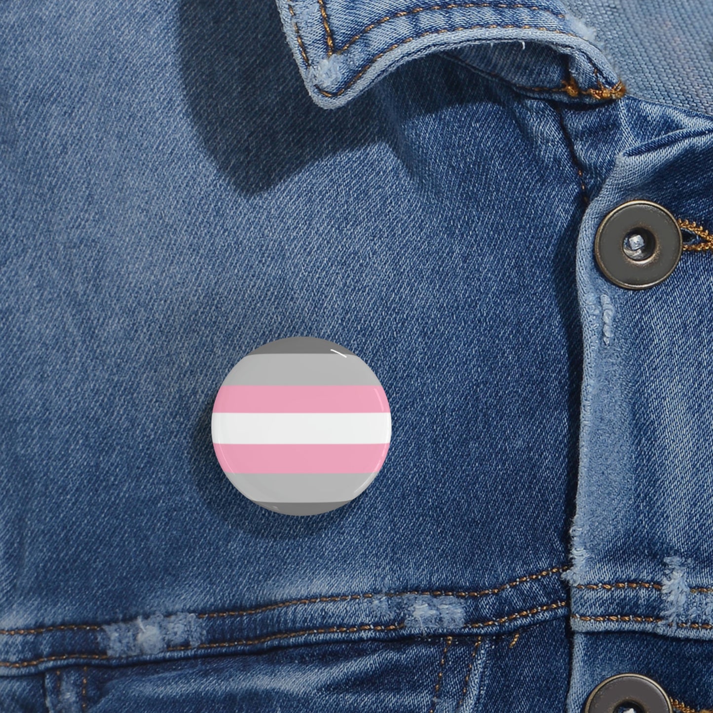 Demigirl Pride Flag Round Pins