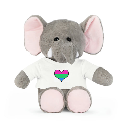 Plush Toys with Polysexual Flag T-Shirt