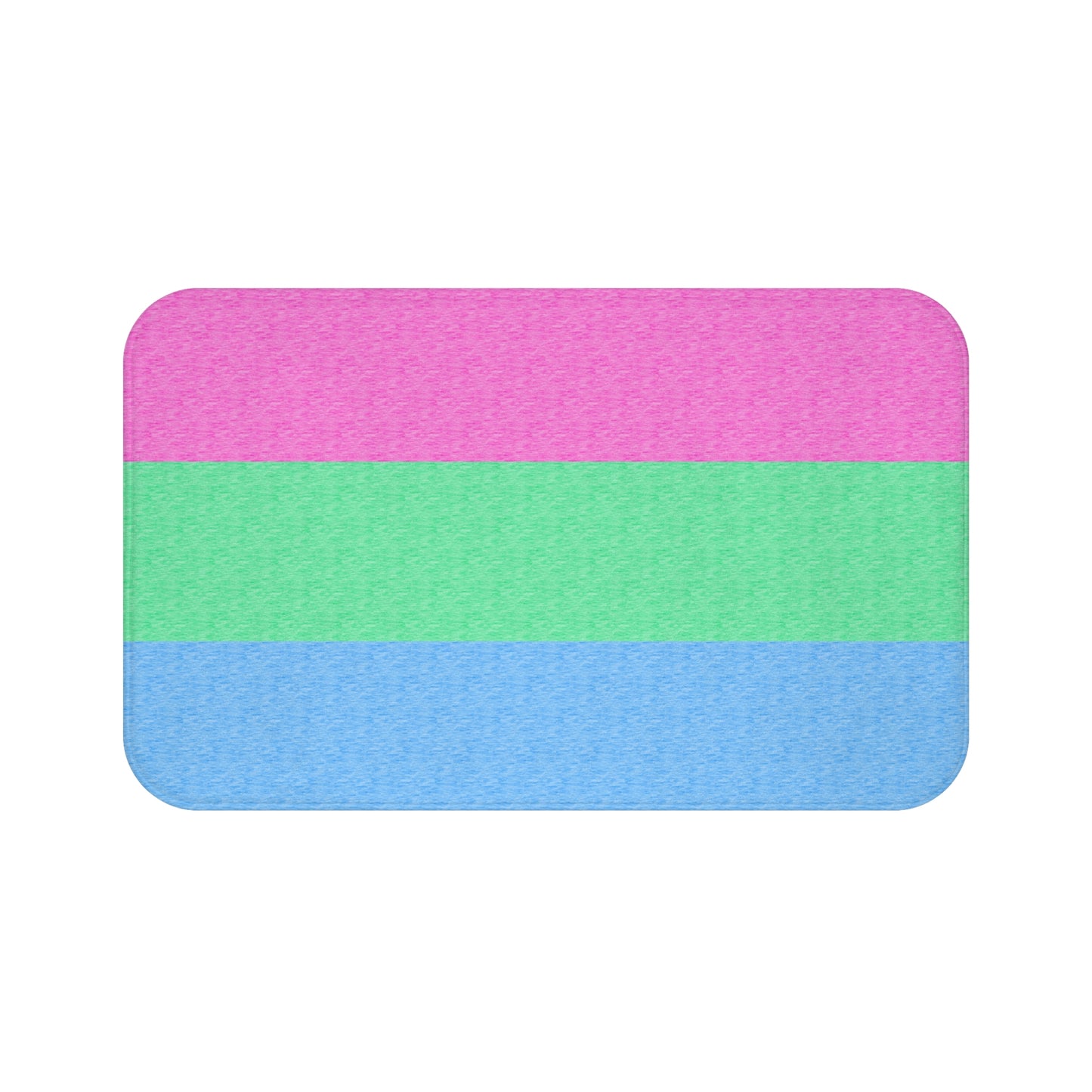 Polysexual Flag Bath Mat, pencil crayon colours
