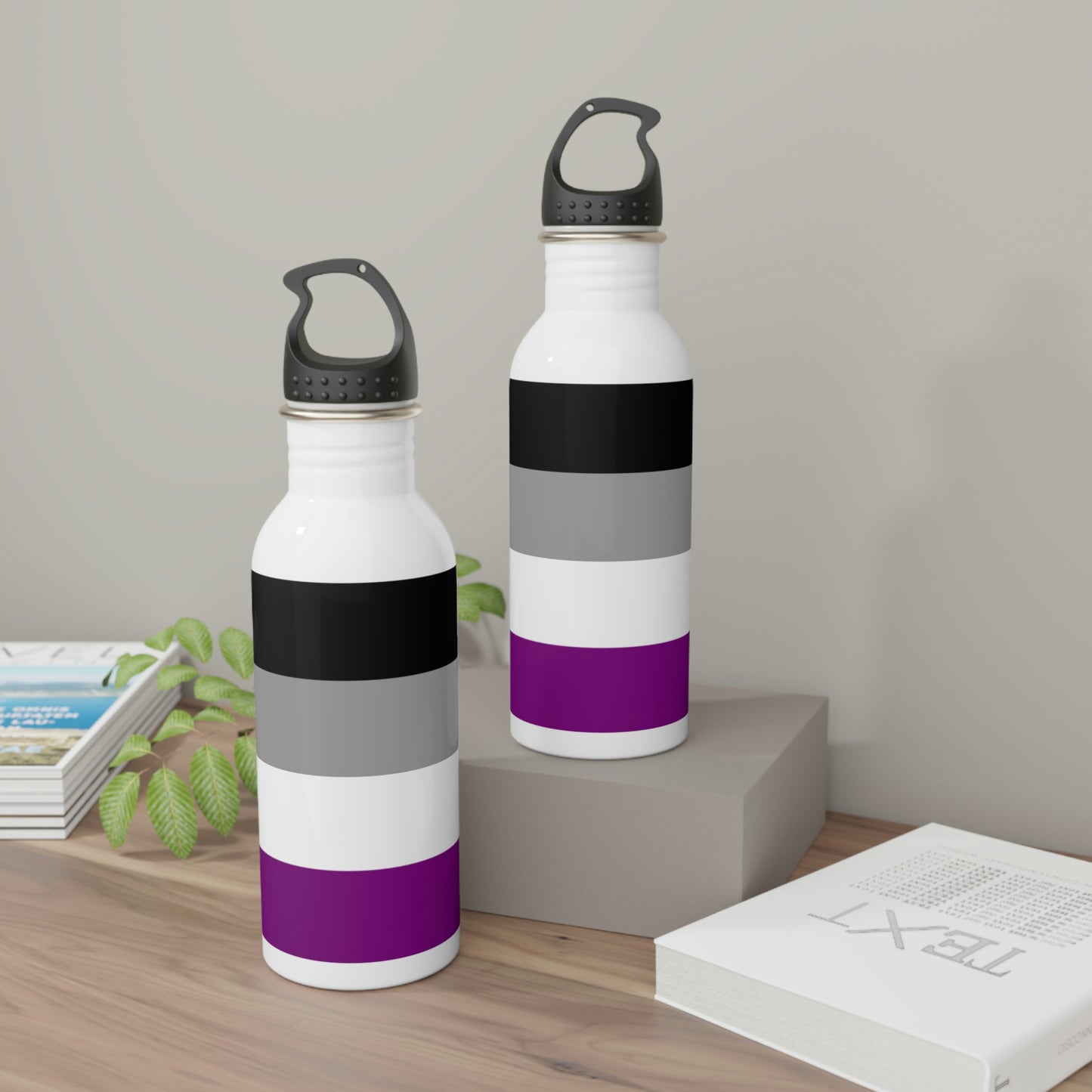 Asexual Pride Flag Stainless Steel Water Bottle