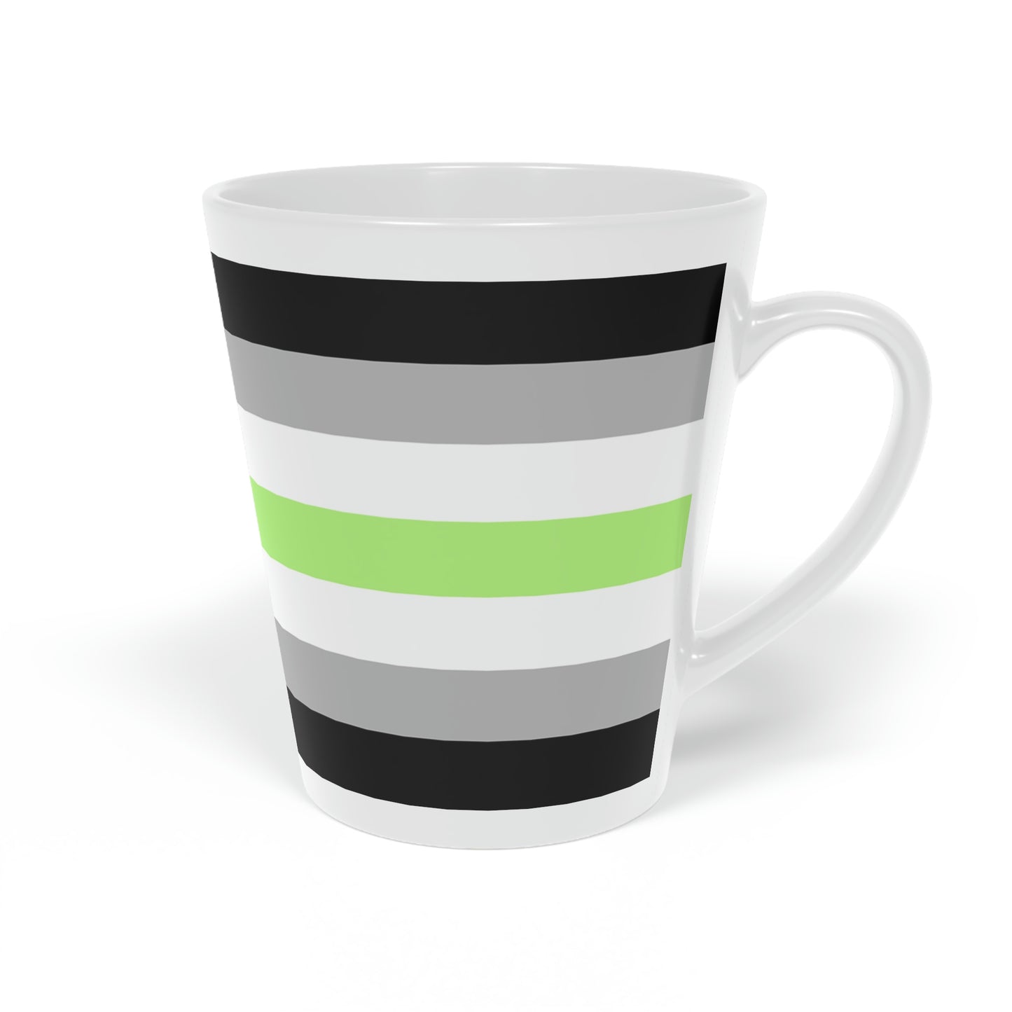 Agender Pride Flag Latte Mug, 12oz