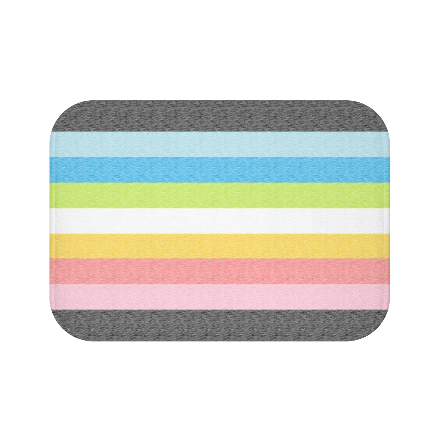 Queer Flag Bath Mat, pencil crayon colours