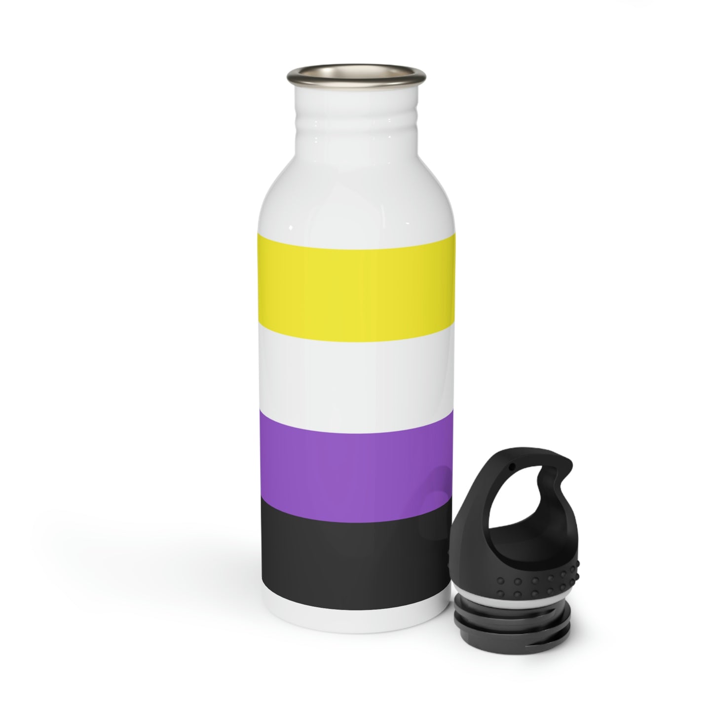 Non-Binary Pride Flag Stainless Steel Water Bottle