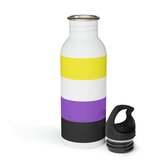 Non-Binary Pride Flag Stainless Steel Water Bottle