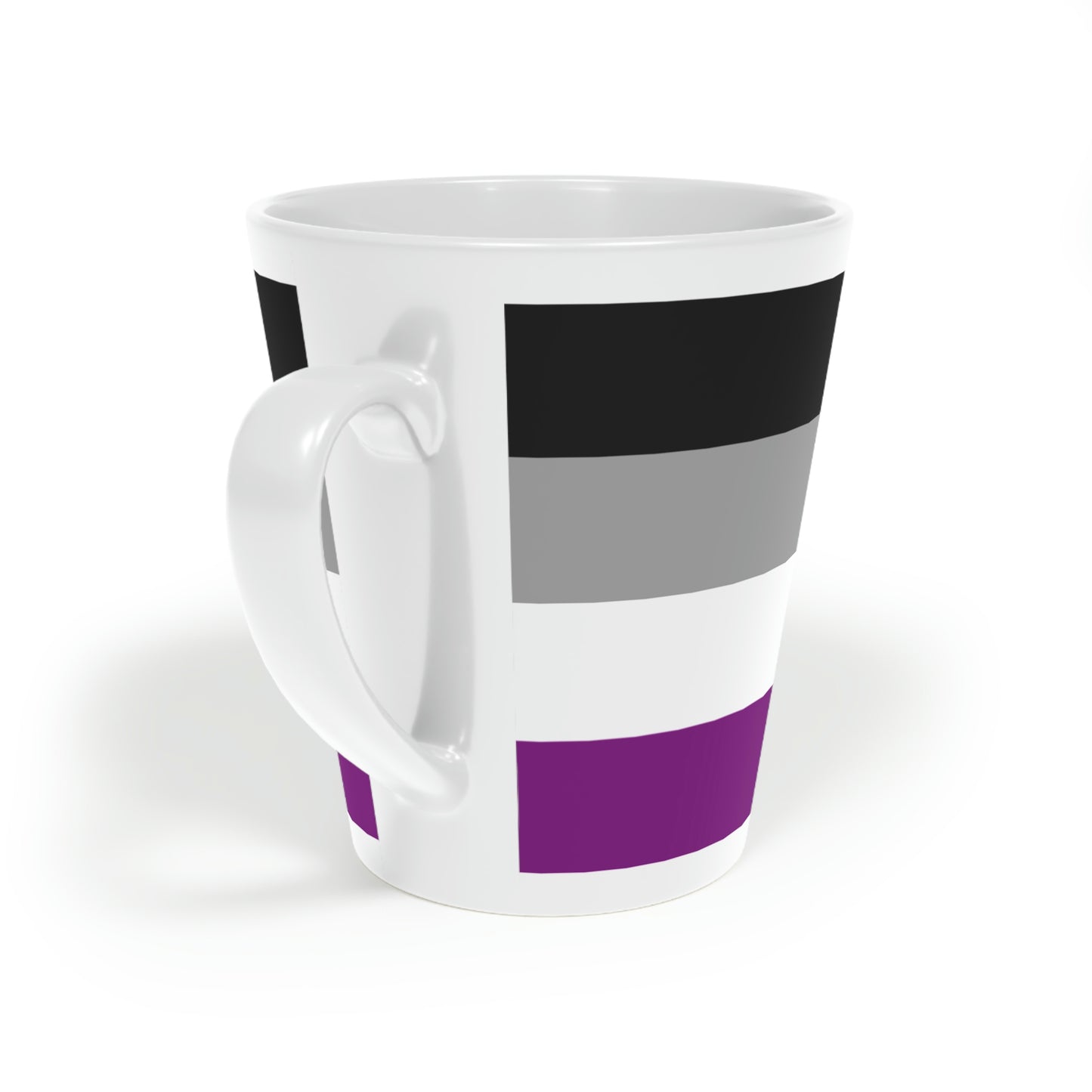 Asexual Pride Flag Latte Mug, 12oz