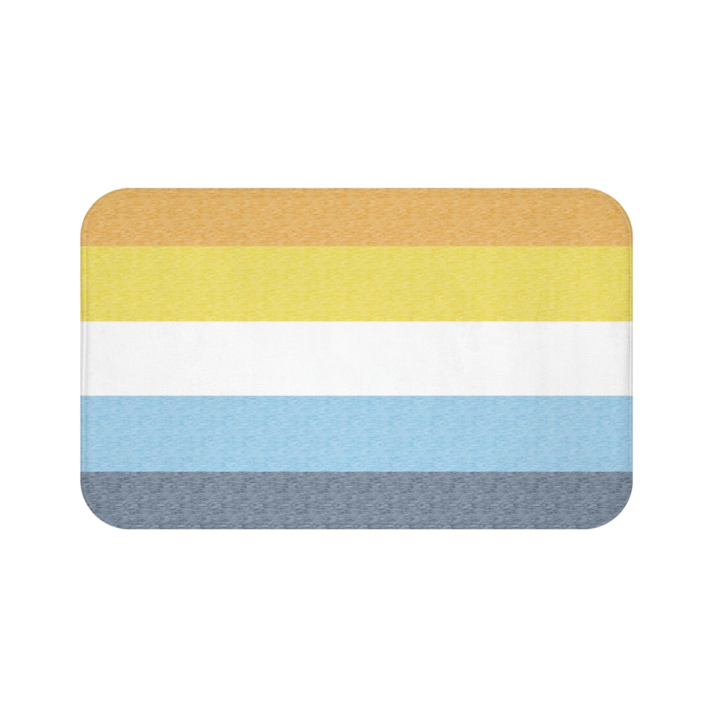 Aroace Flag Bath Mat, pencil crayon colours
