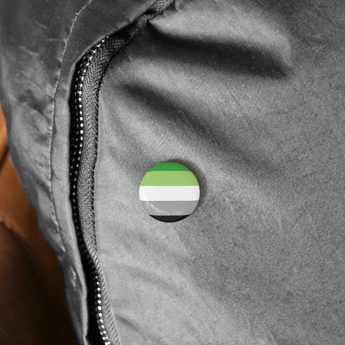 Aromantic Pride Flag Round Pins
