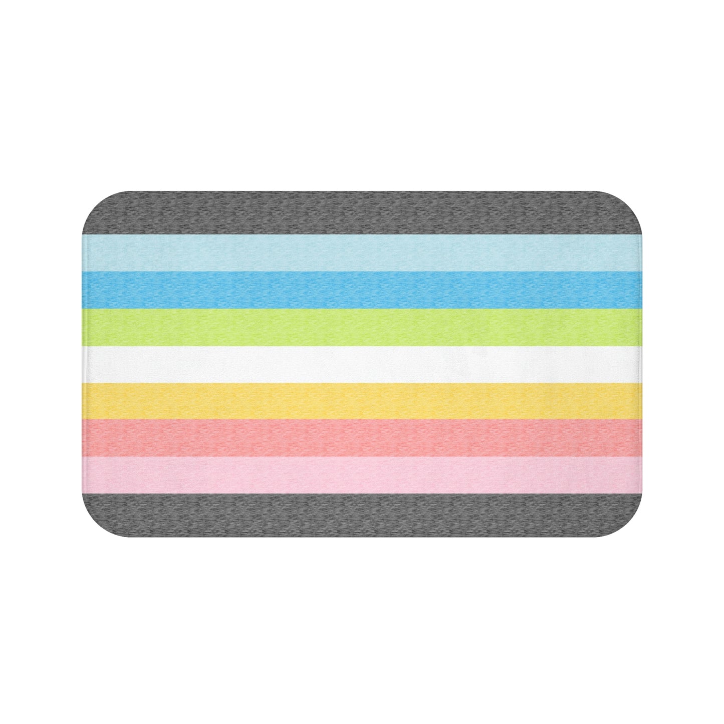 Queer Flag Bath Mat, pencil crayon colours