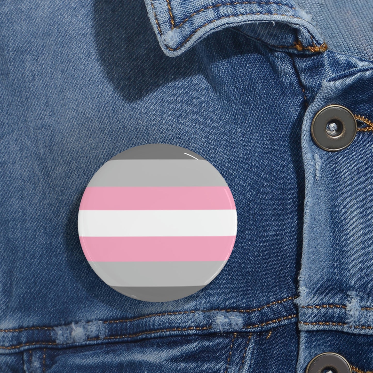 Demigirl Pride Flag Round Pins