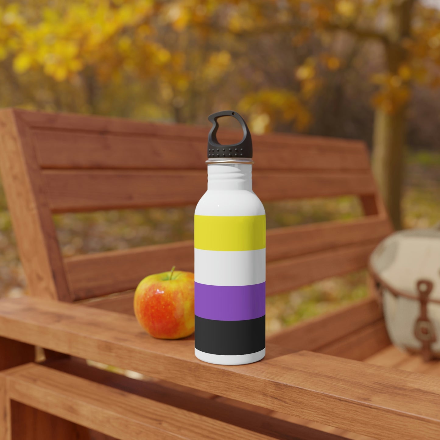 Non-Binary Pride Flag Stainless Steel Water Bottle