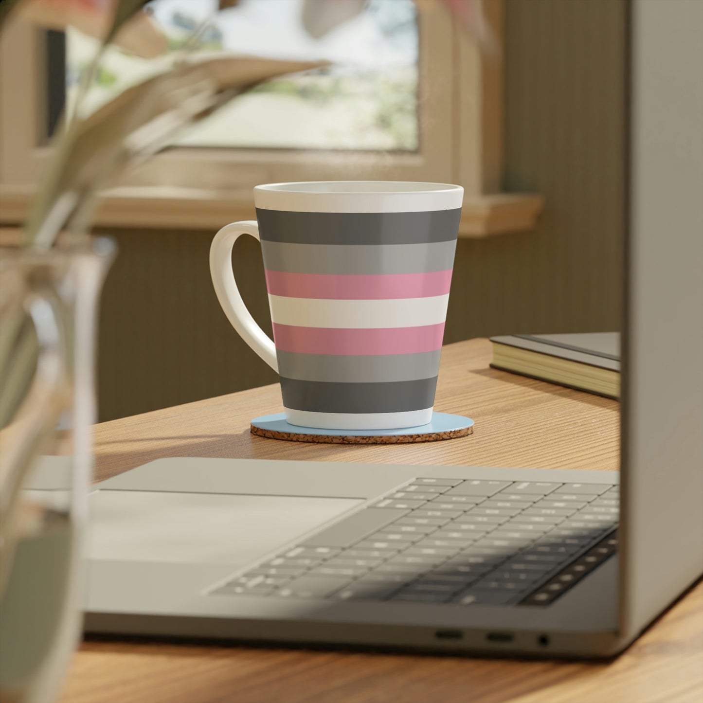 Demigirl Pride Flag Latte Mug, 12oz