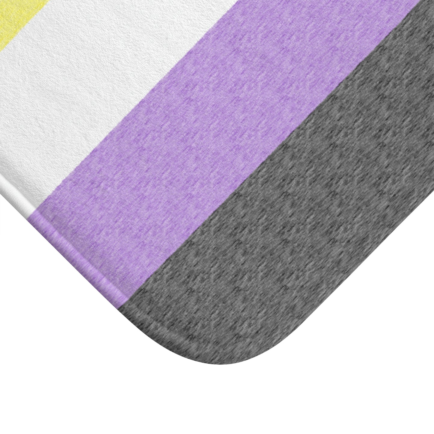 Non-Binary Flag Bath Mat, pencil crayon colours