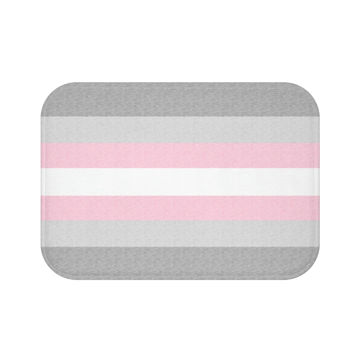 Demigirl Flag Bath Mat, pencil crayon colours