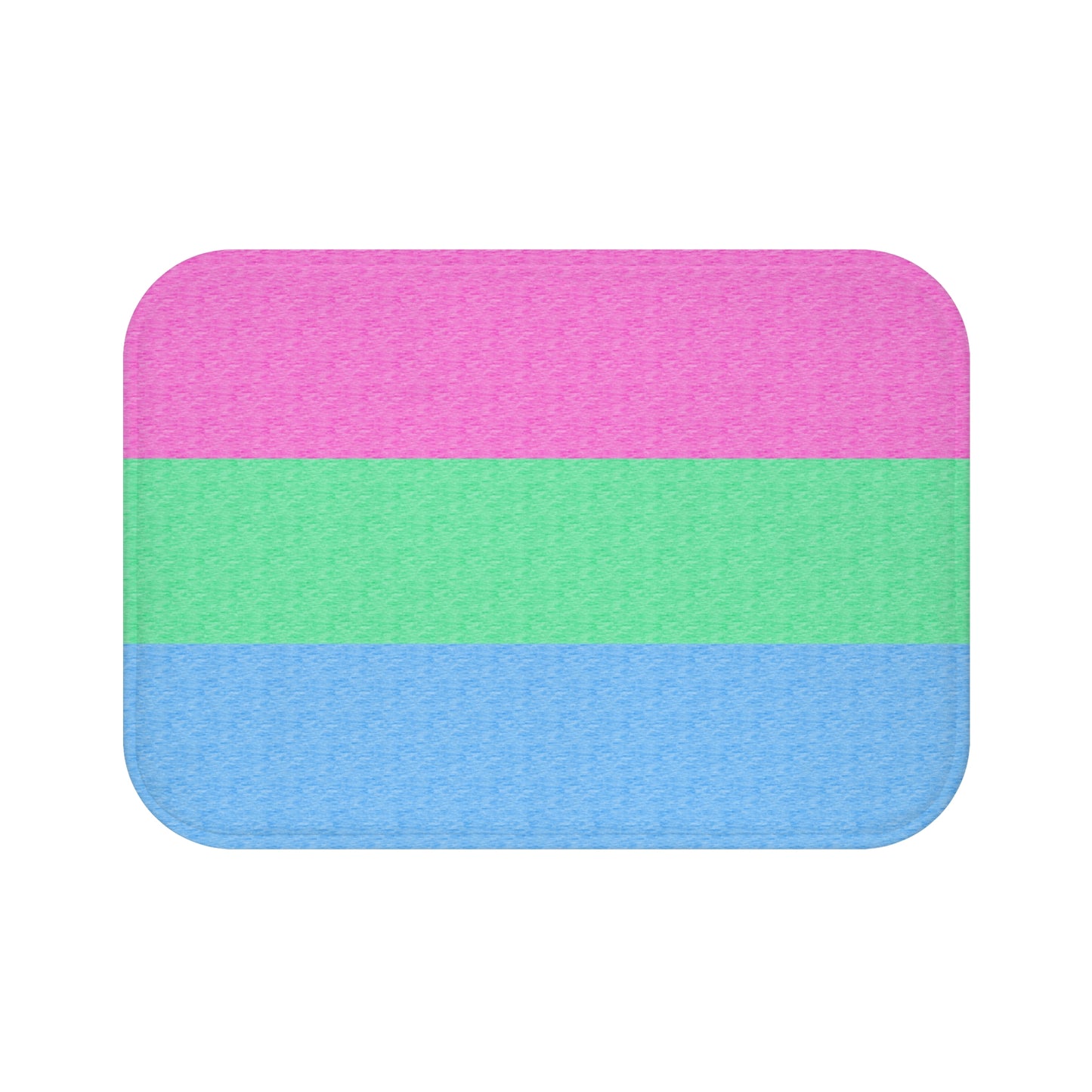 Polysexual Flag Bath Mat, pencil crayon colours