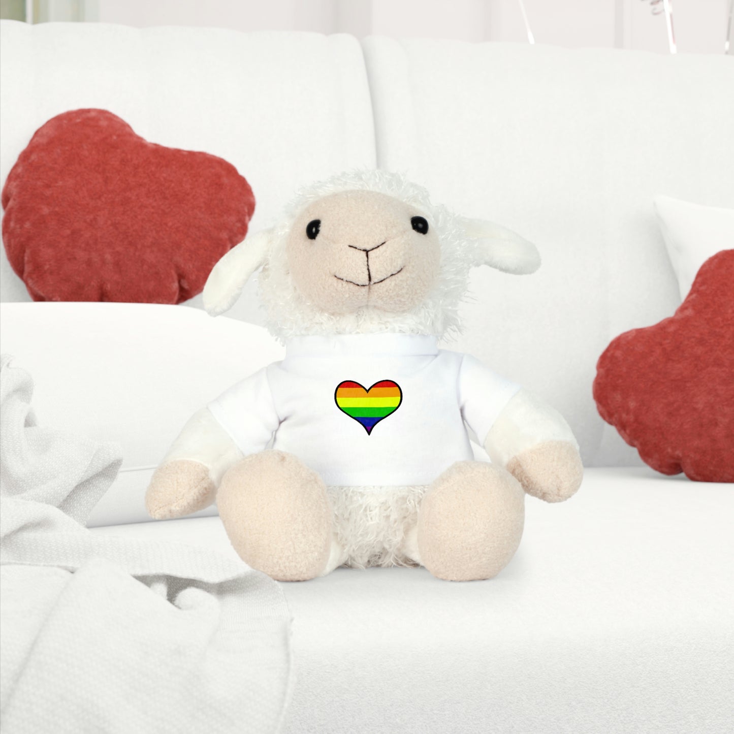 Plush Toys with Rainbow Flag T-Shirt