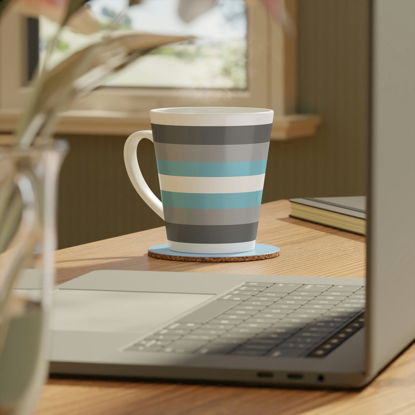 Demiboy Pride Flag Latte Mug, 12oz