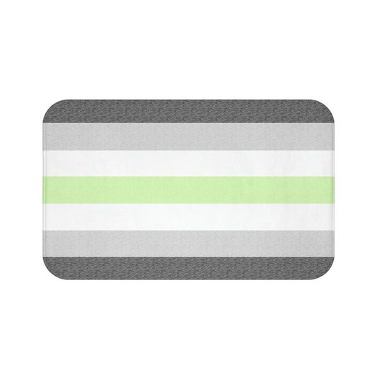 Agender Flag Bath Mat, pencil crayon colours