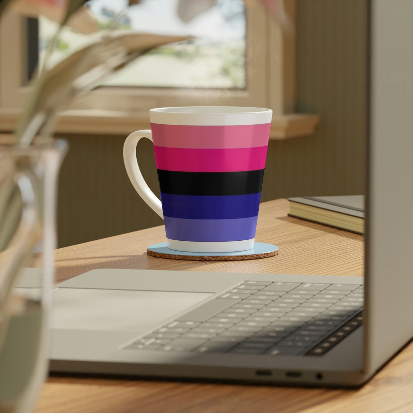 Omnisexual Pride Flag Latte Mug, 12oz