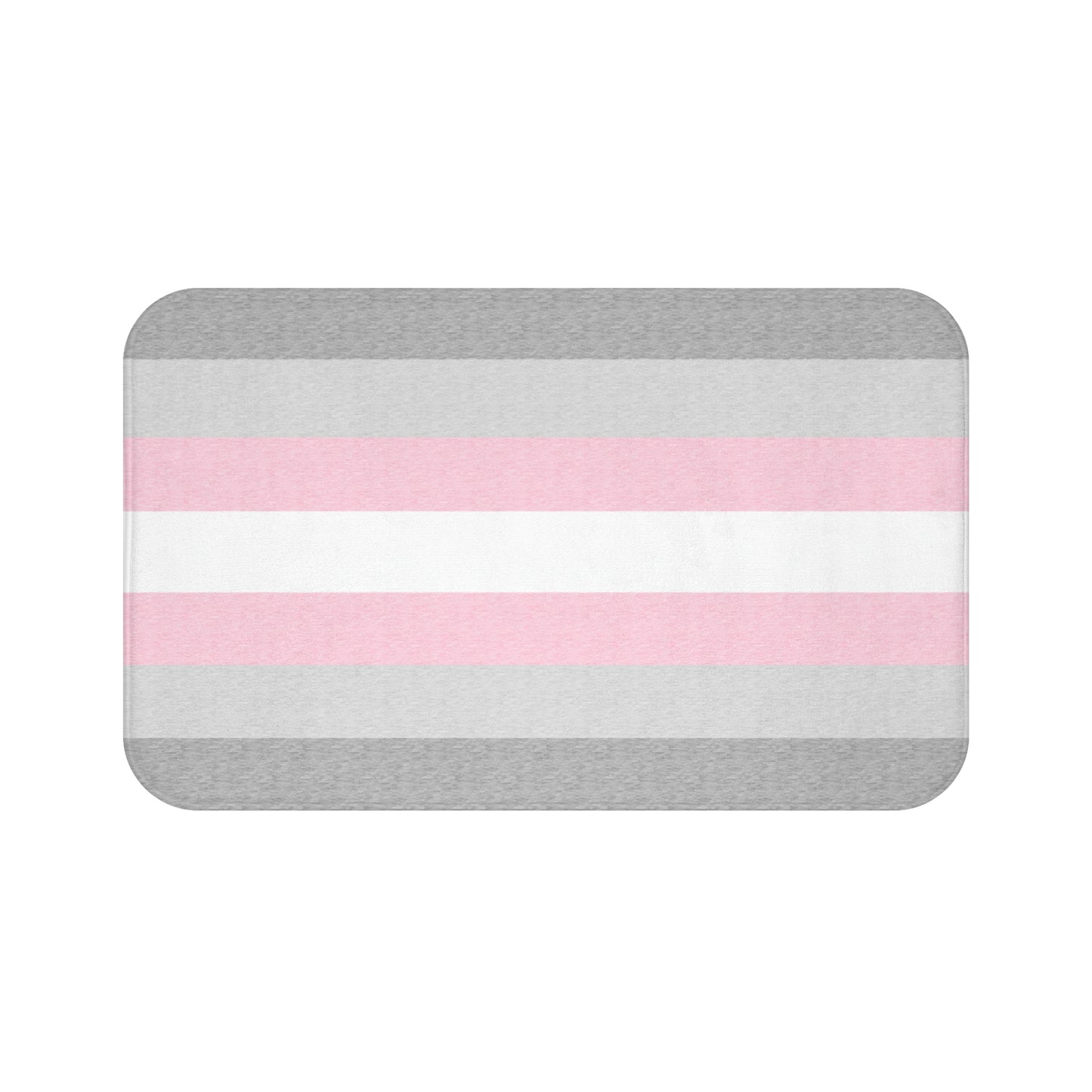 Demigirl Flag Bath Mat, pencil crayon colours