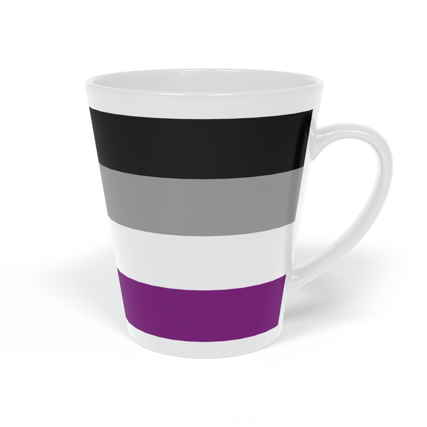 Asexual Pride Flag Latte Mug, 12oz