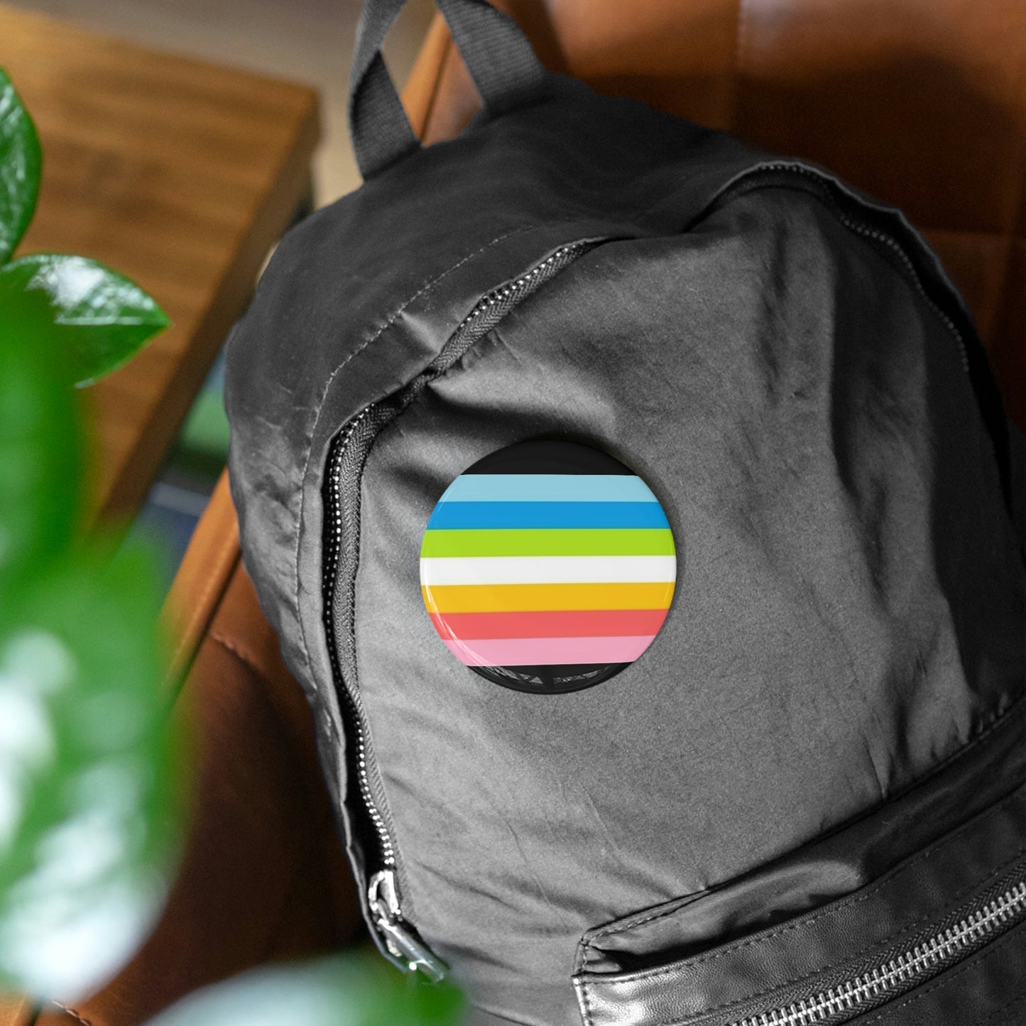 Queer Pride Flag Round Pins