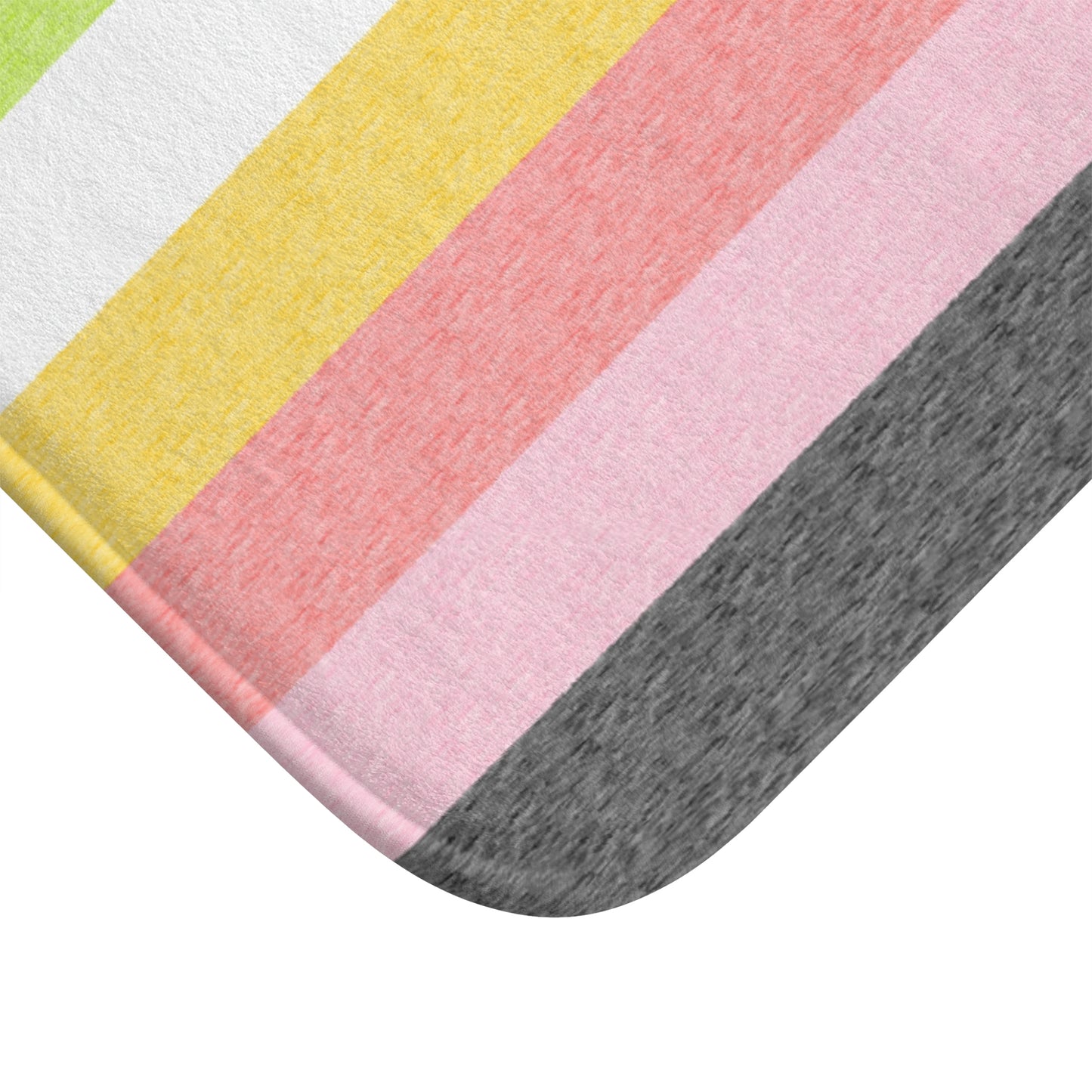 Queer Flag Bath Mat, pencil crayon colours