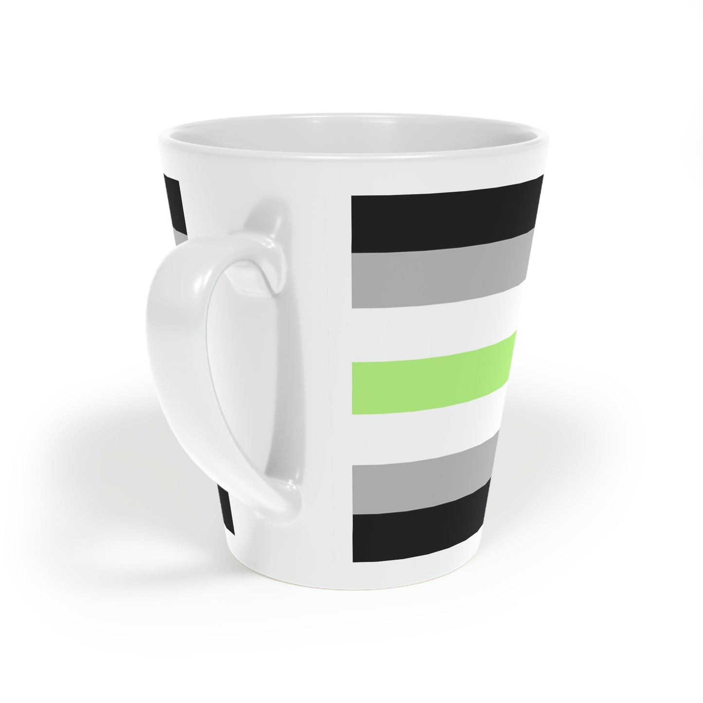 Agender Pride Flag Latte Mug, 12oz