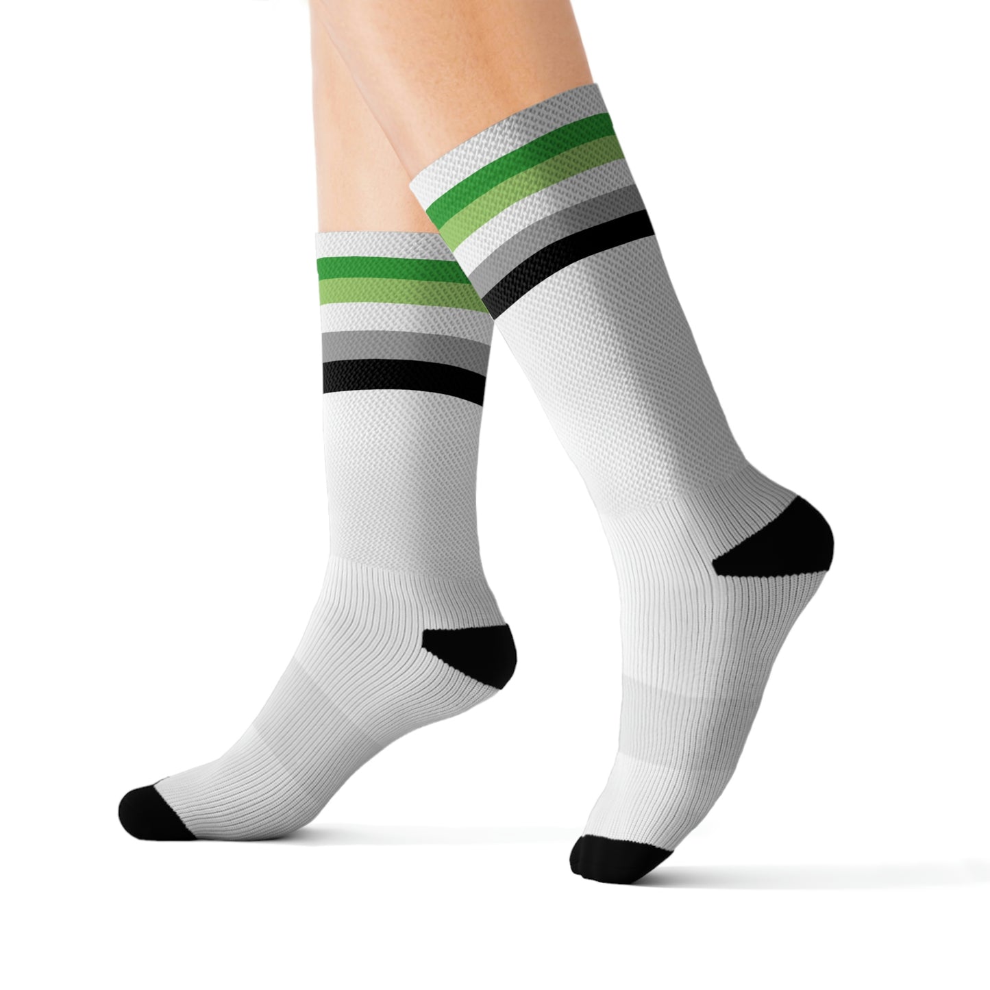 Aromantic Flag Crew Socks