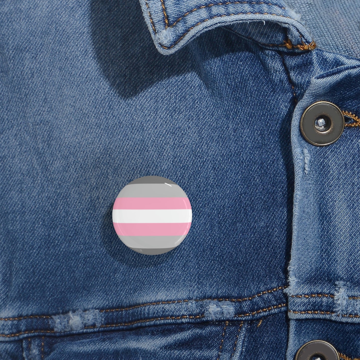 Demigirl Pride Flag Round Pins
