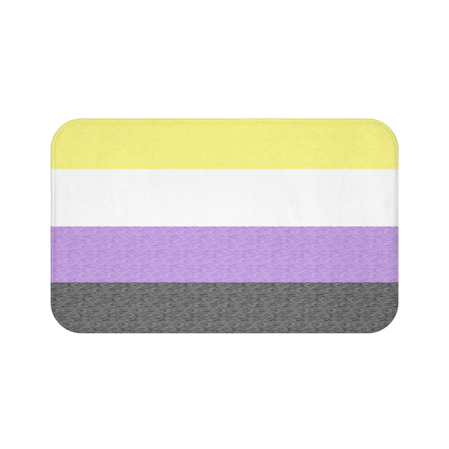 Non-Binary Flag Bath Mat, pencil crayon colours