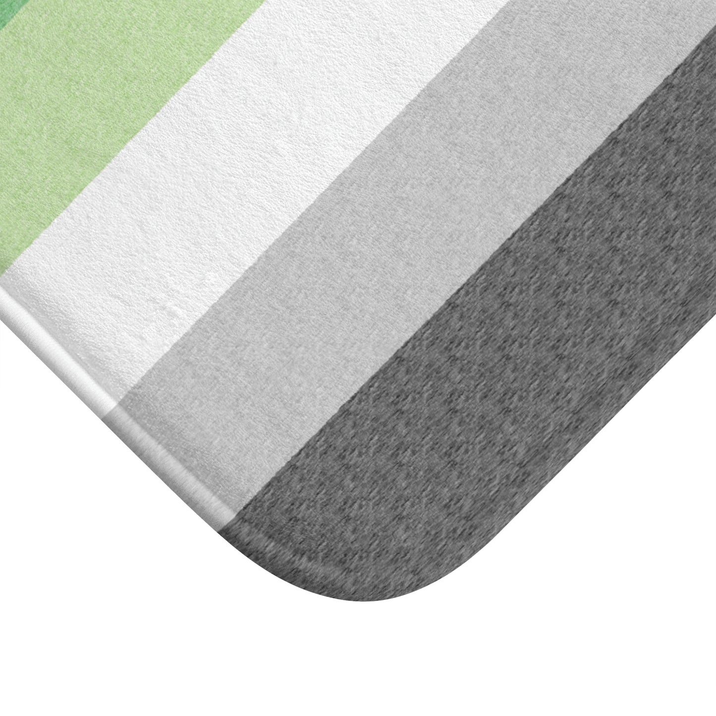 Aromantic Flag Bath Mat, pencil crayon colours