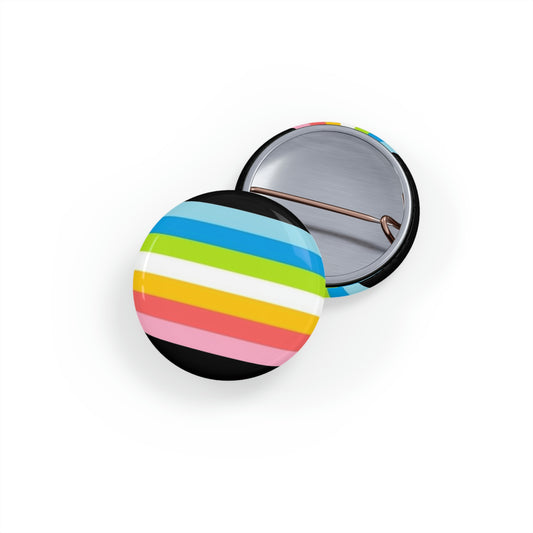 Queer Pride Flag Round Pins
