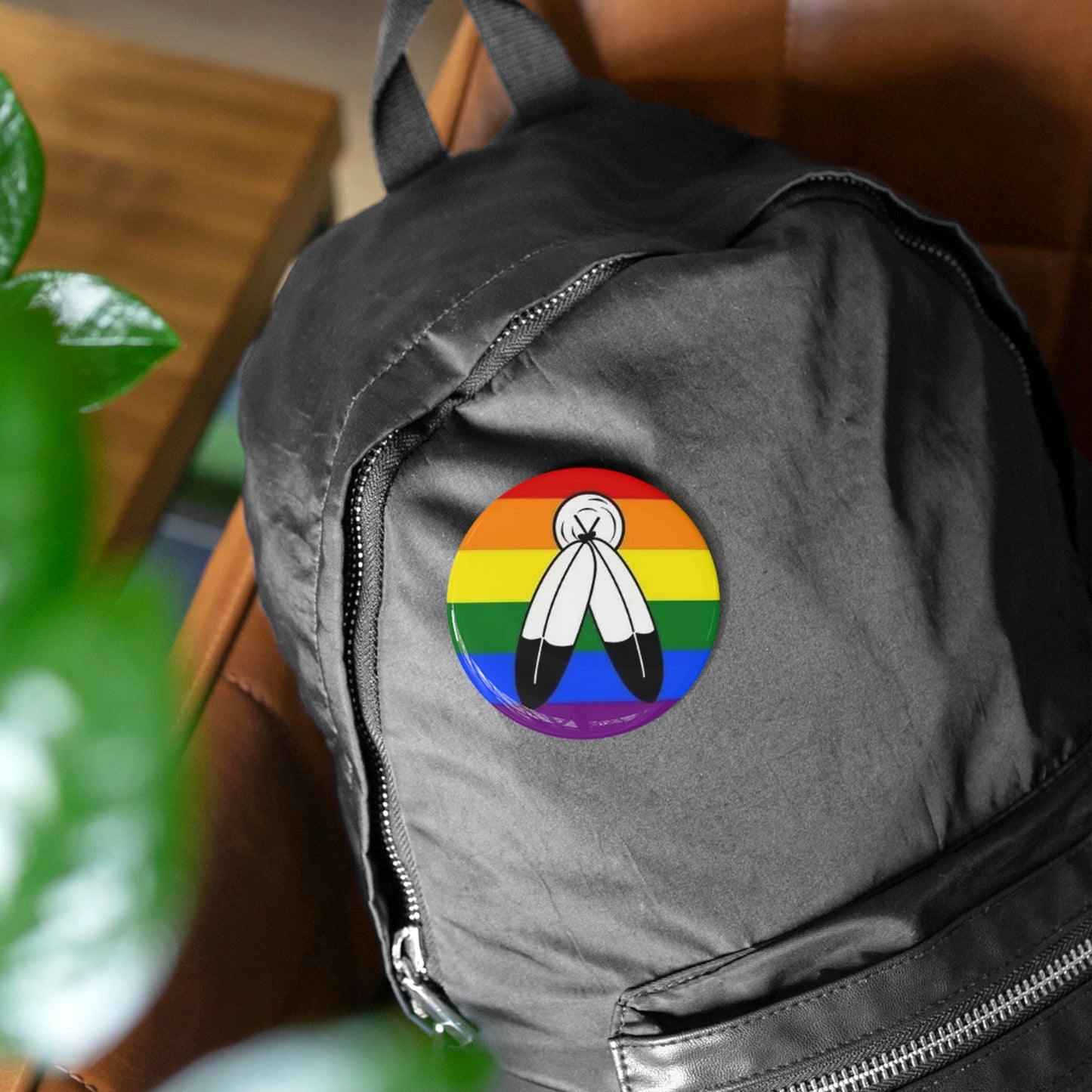 Two-Spirit Pride Flags Round Pins