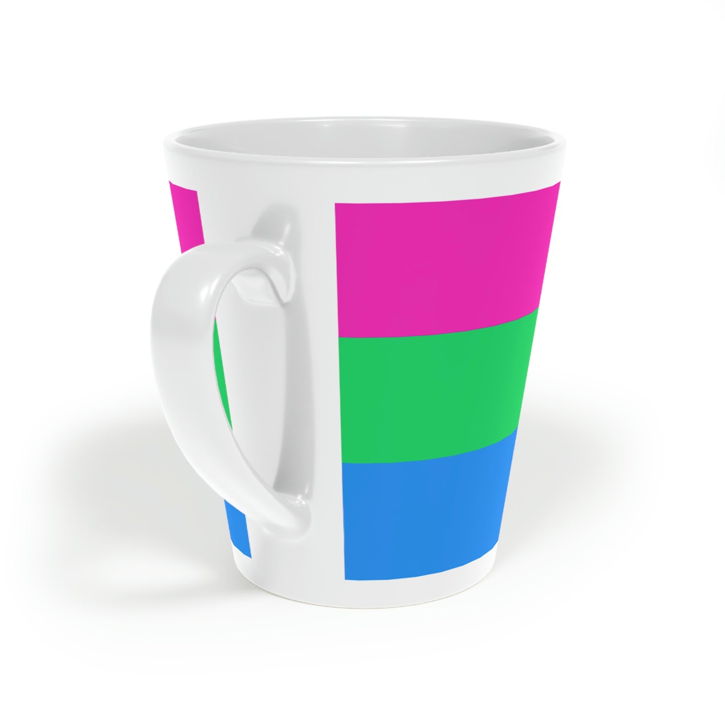 Polysexual Pride Flag Latte Mug, 12oz