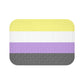 Non-Binary Flag Bath Mat, pencil crayon colours