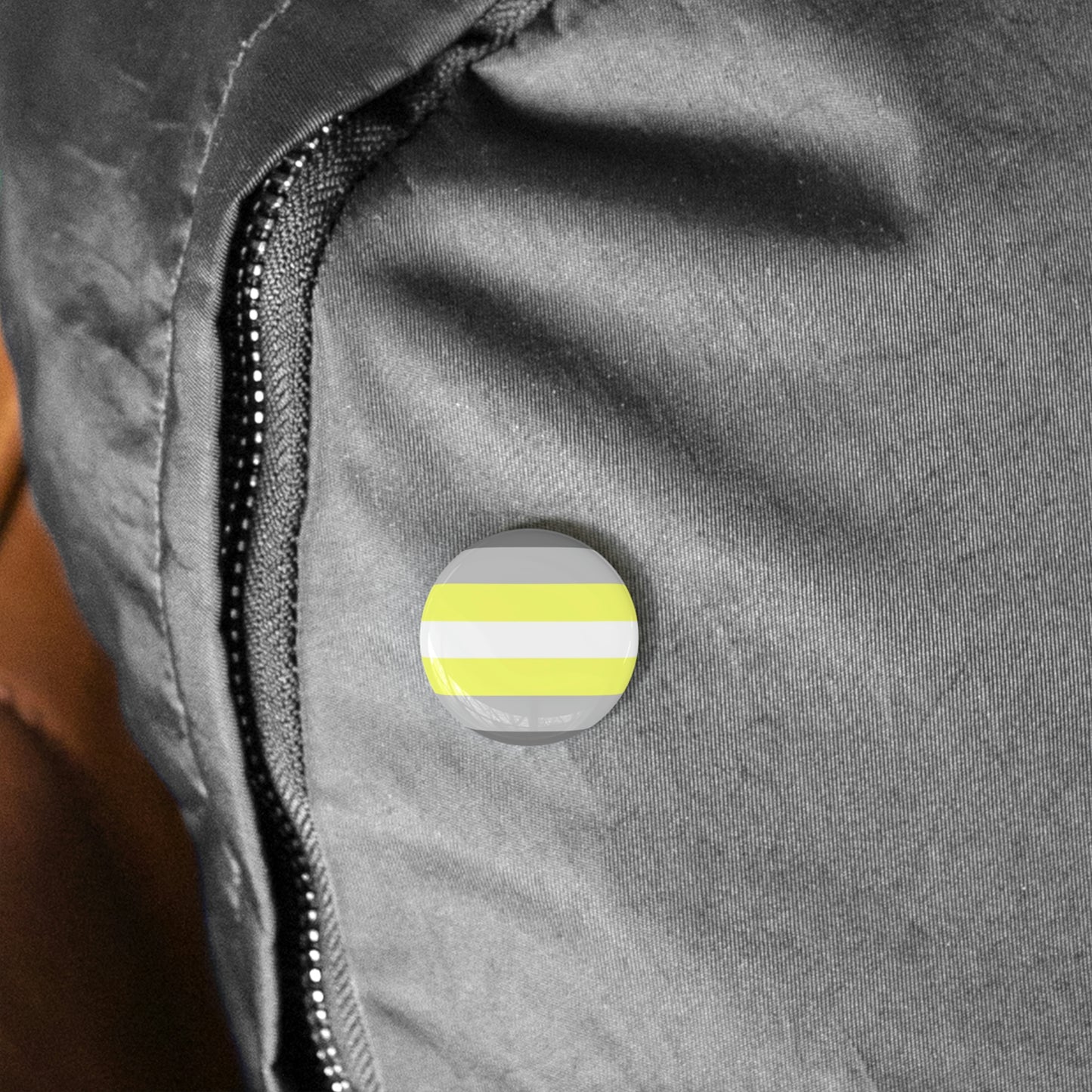 Demigender Pride Flag Round Pins