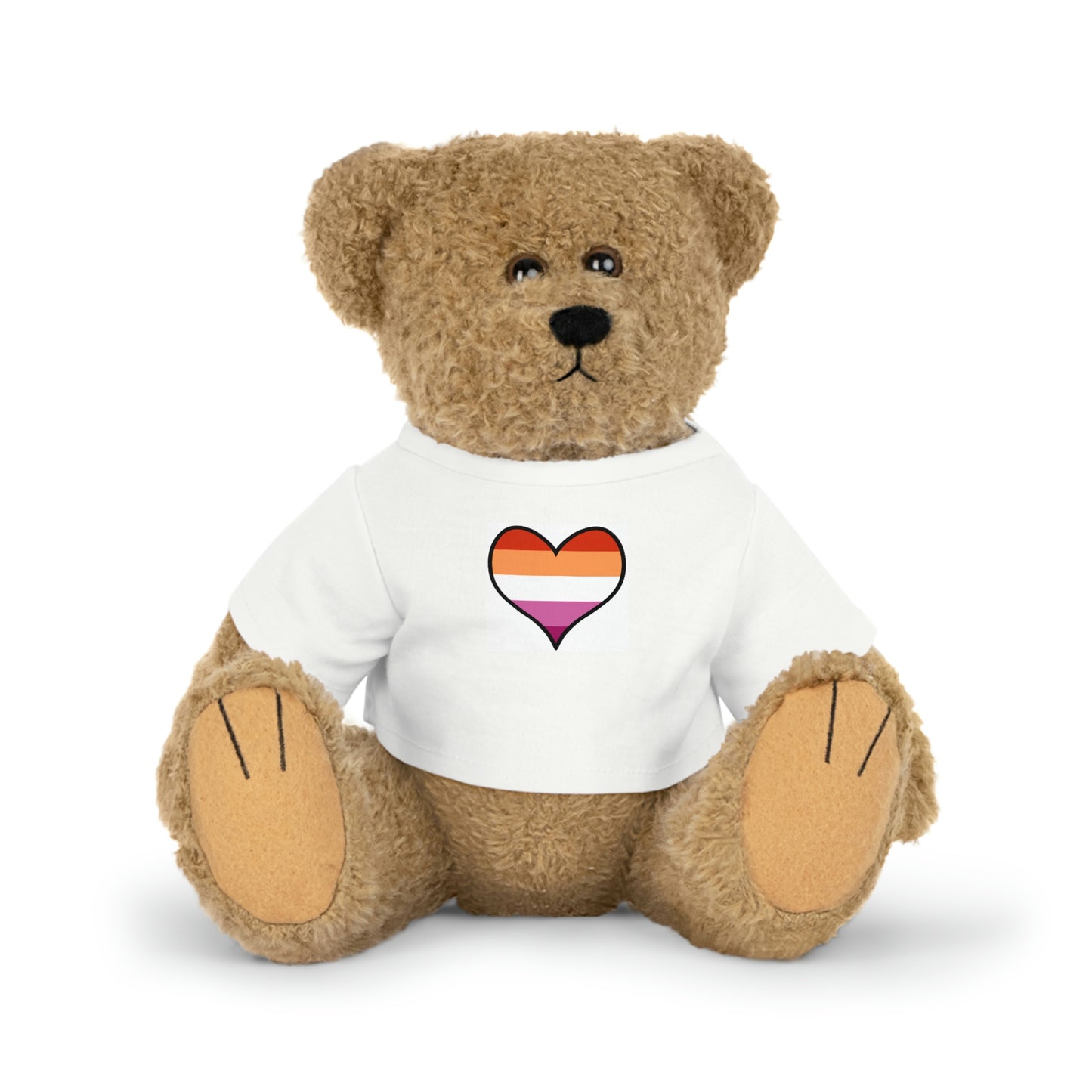 Plush Toys with Lesbian Flag T-Shirt