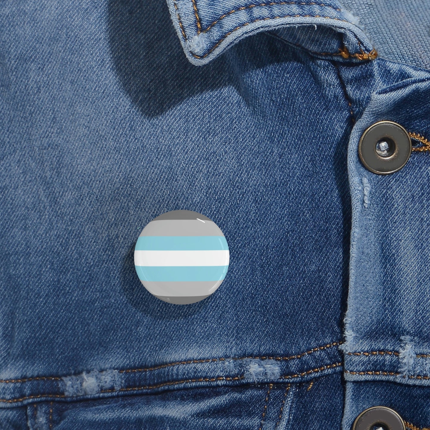 Demiboy Pride Flag Round Pins