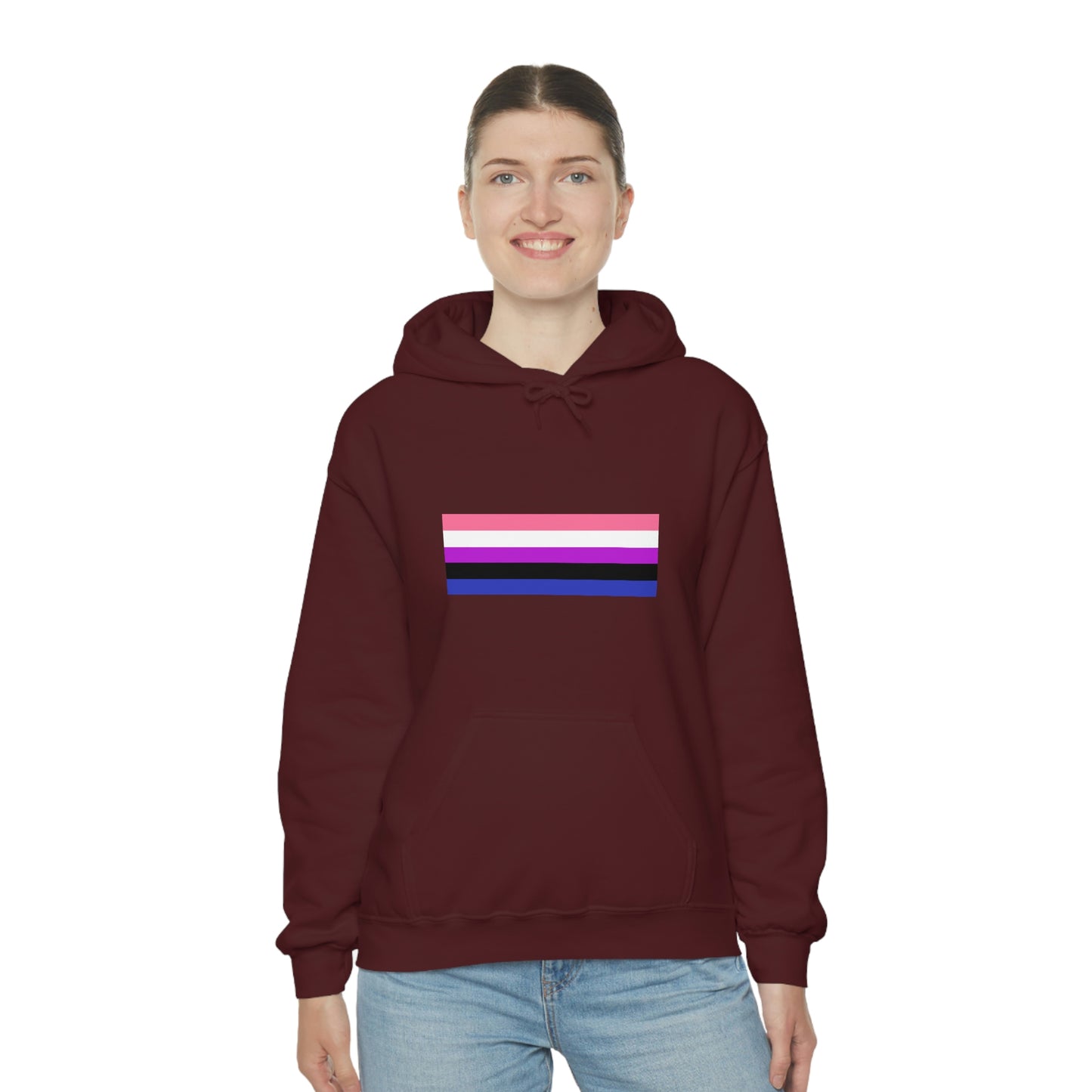 Genderfluid Flag Hooded Sweatshirt