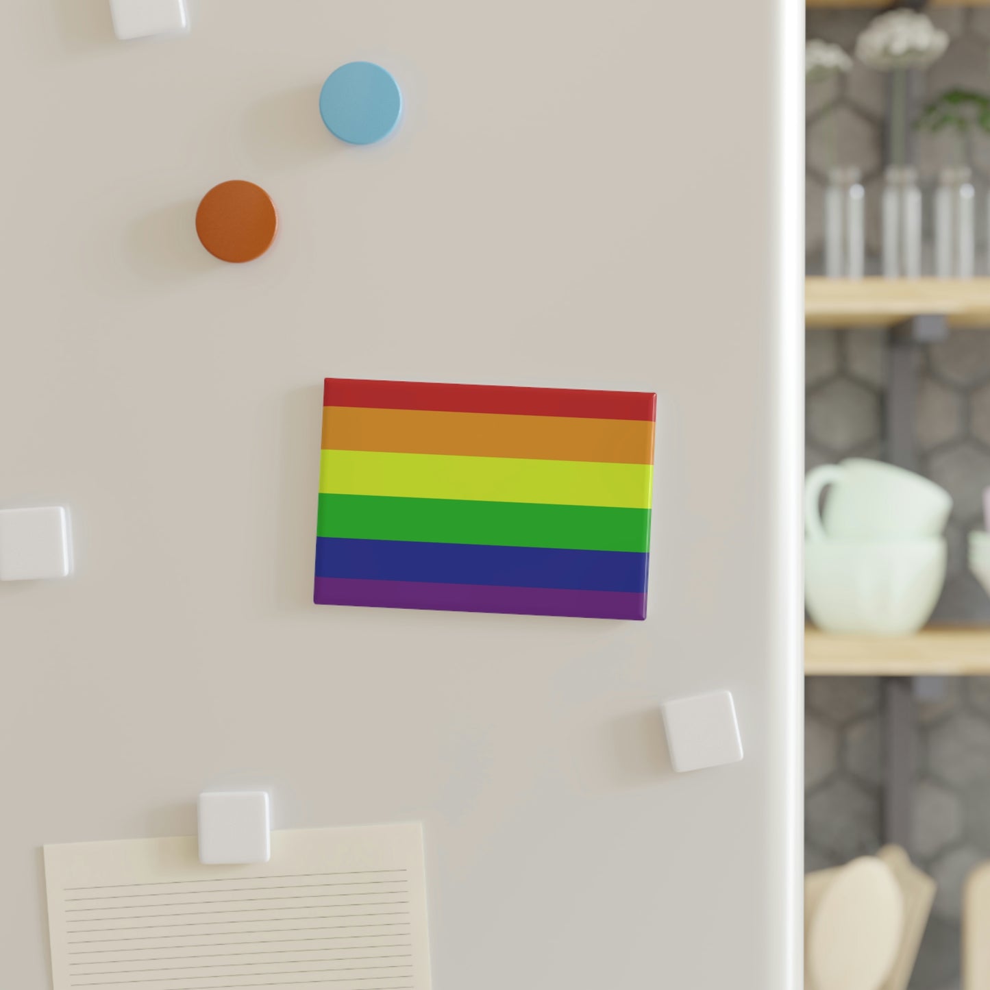 Button Magnet, Rainbow Pride Flag