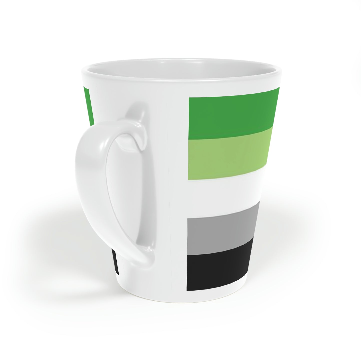 Aromantic Pride Flag Latte Mug, 12oz