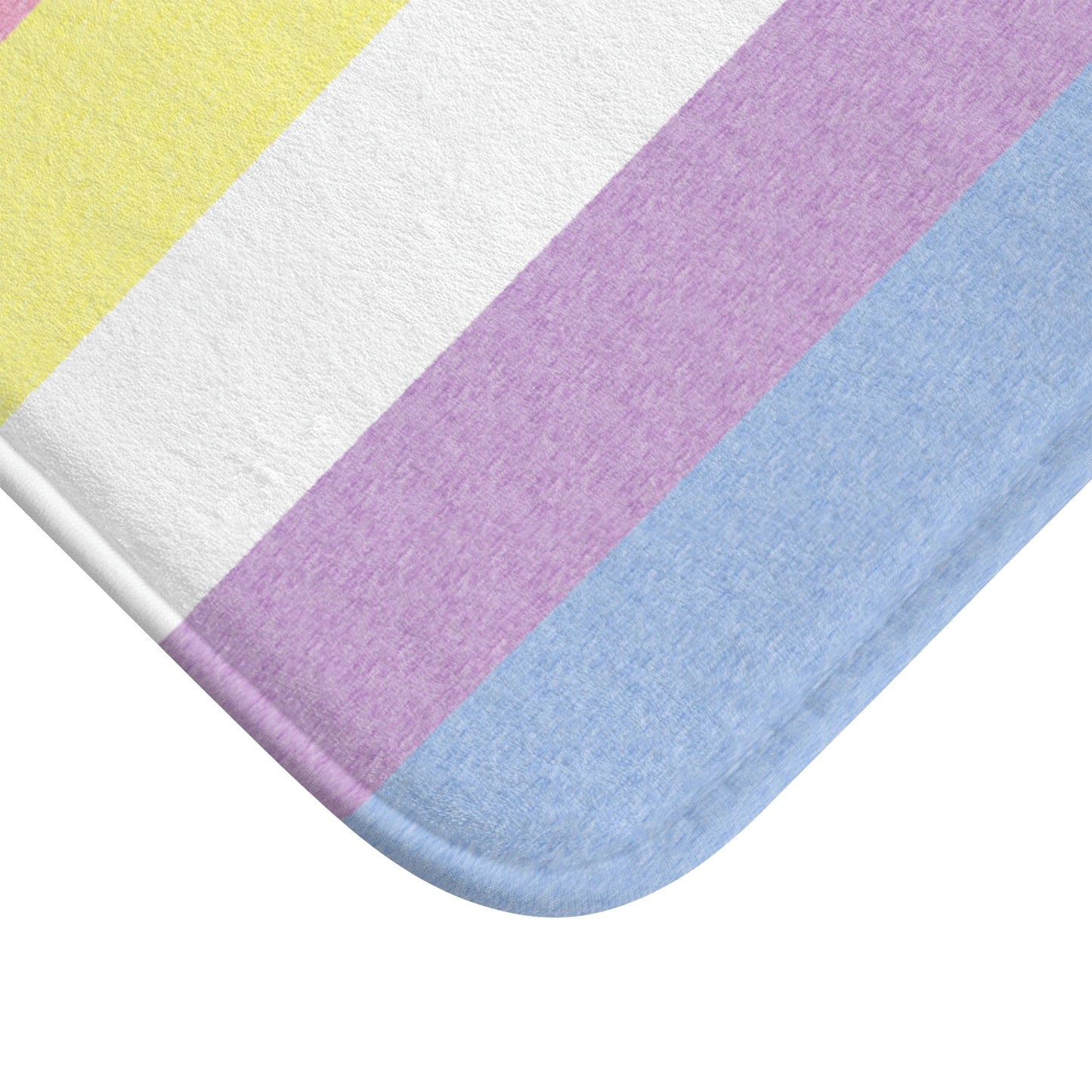 Bigender Flag Bath Mat, pencil crayon colours