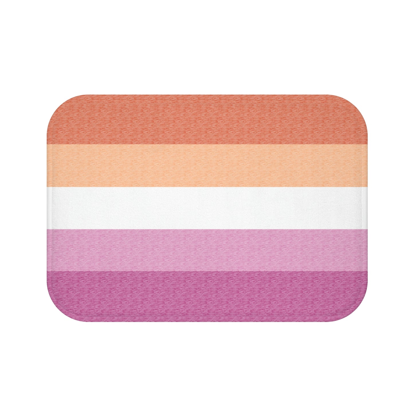 Lesbian Flag Bath Mat, pencil crayon colours