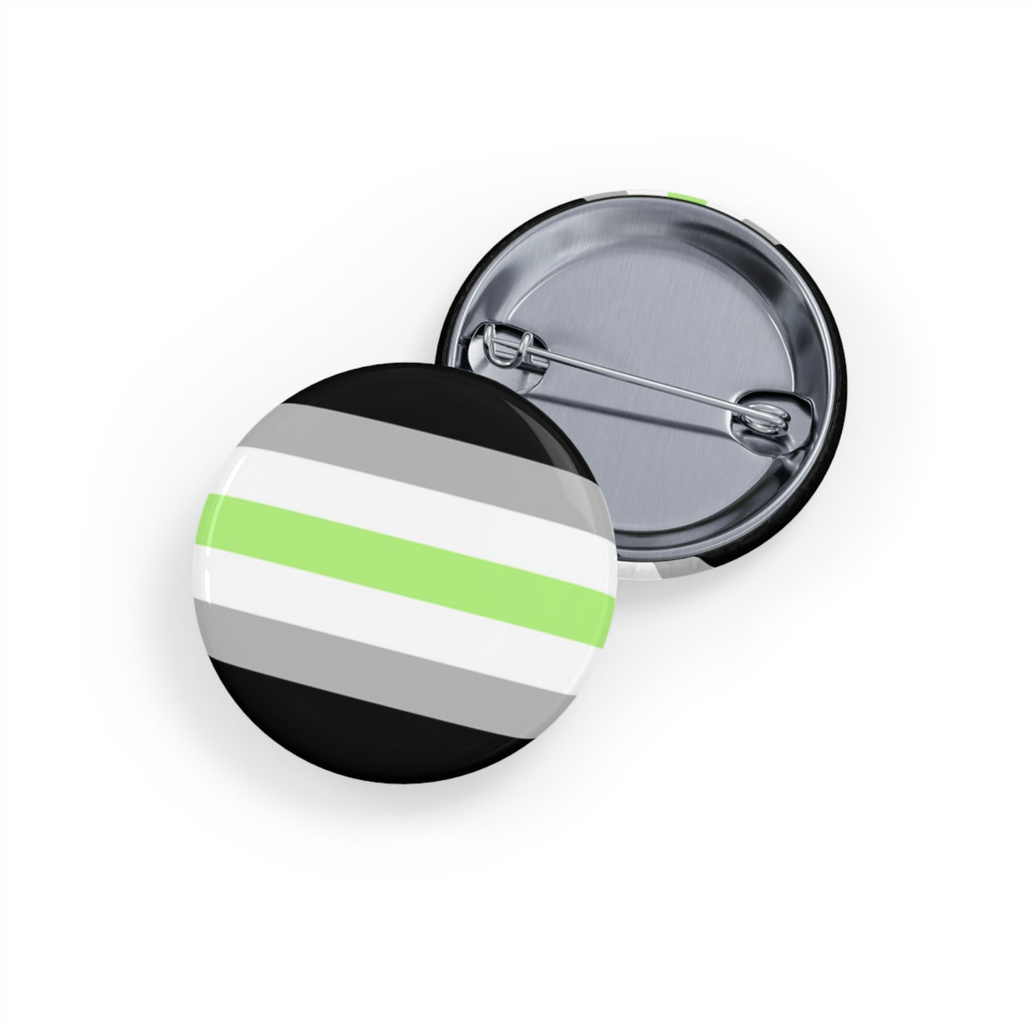 Agender Pride Flag Round Pins