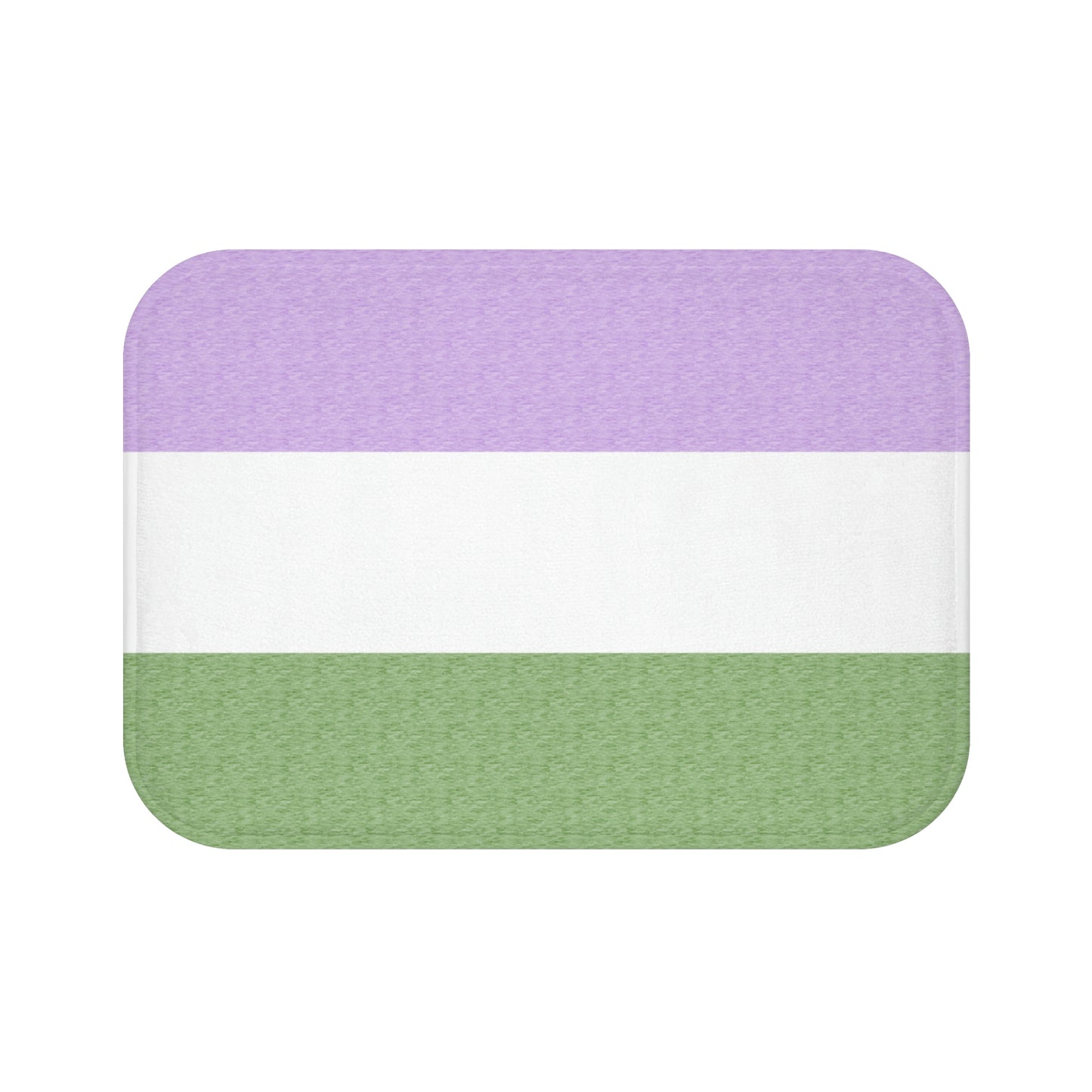 Genderqueer Flag Bath Mat, pencil crayon colours