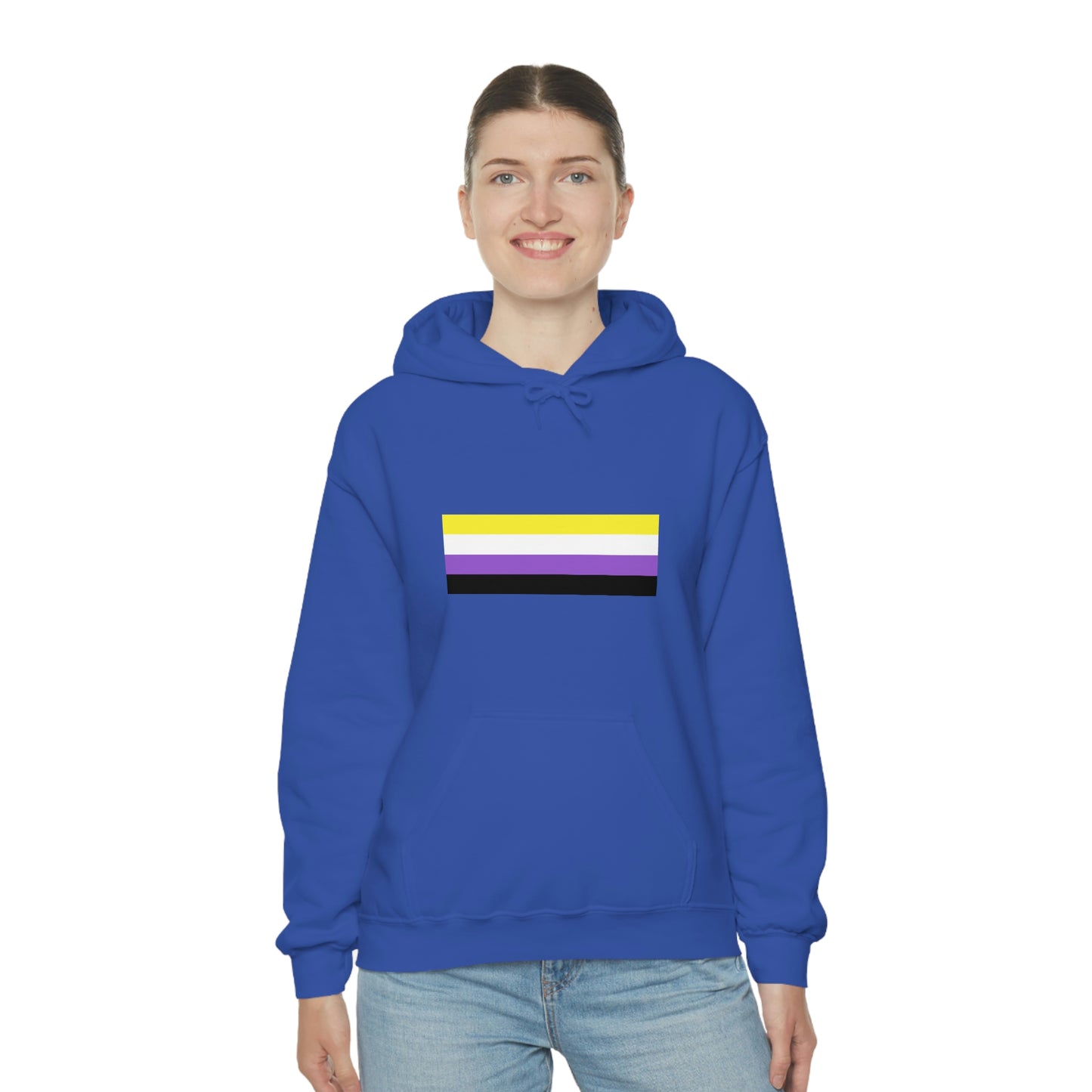 Non-Binary Flag Hooded Sweatshirt