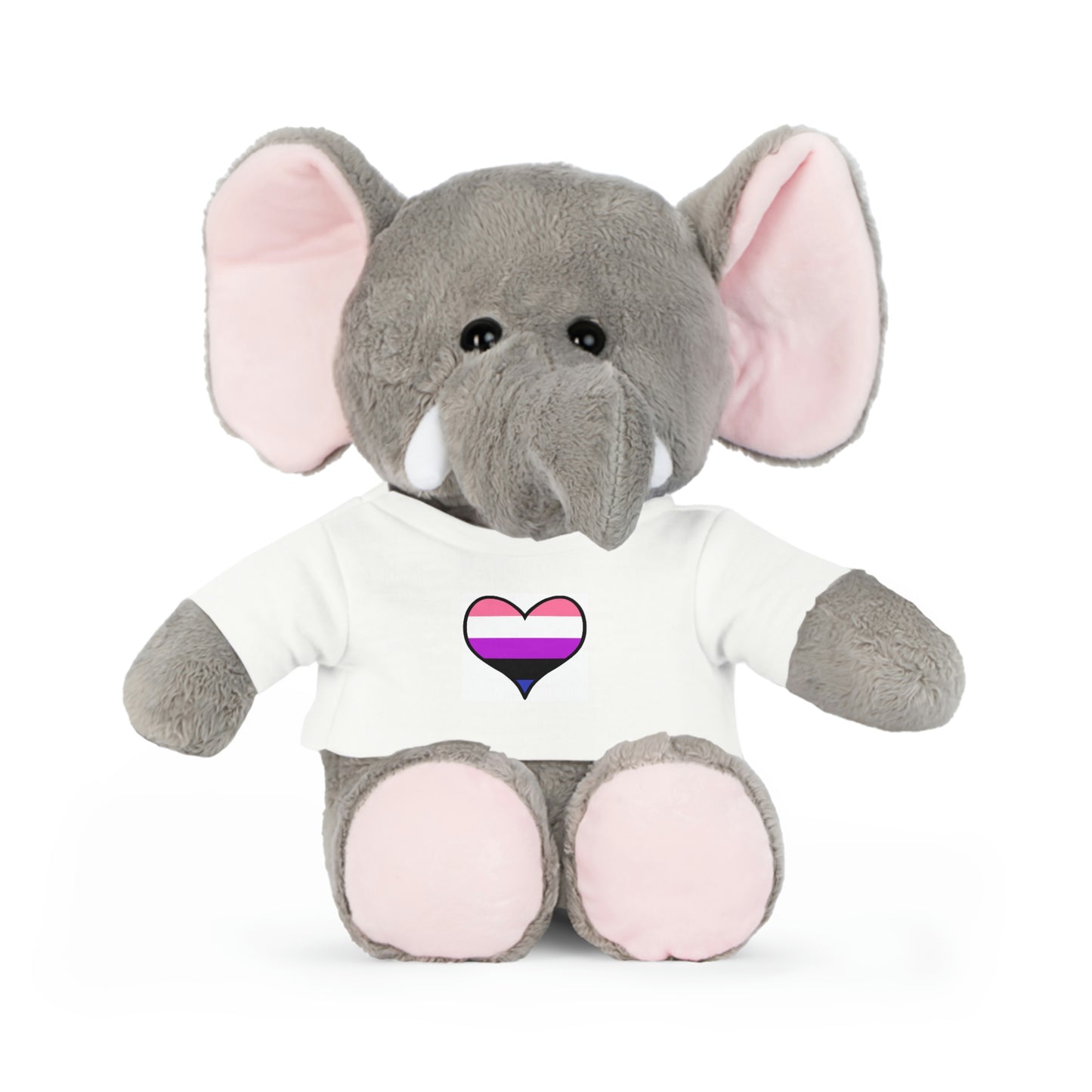 Plush Toys with Genderfluid Flag T-Shirt